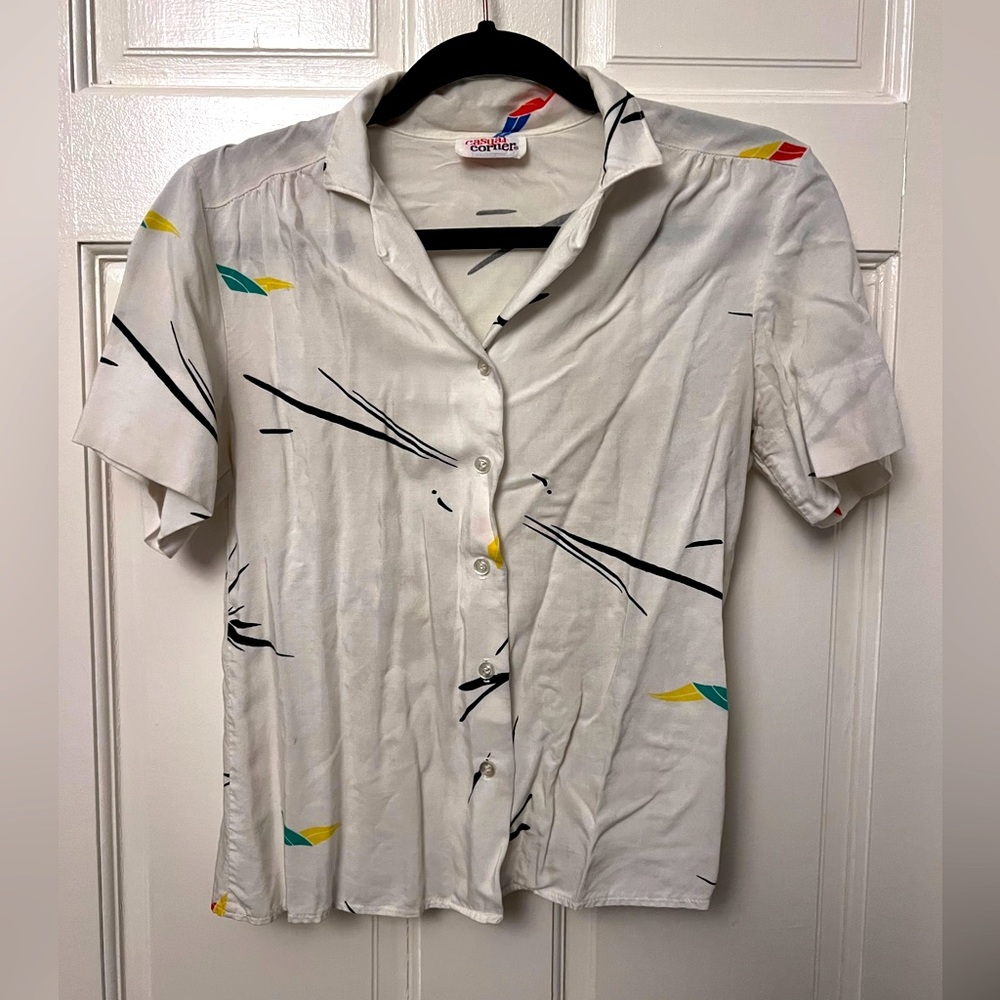 Vintage graphic button down